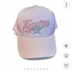 y2k pink & silver star hat baseball cap